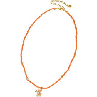 Girls Crew Crab Beaded Necklace in Gold at Nordstrom