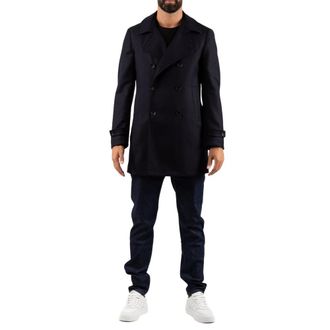Tagliatore Charlie Coat - Heren - Mantel - Blauw - M - Wol - Jassen