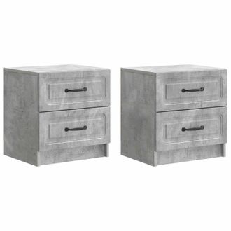 vidaXL Armario De Noche 2 Pcs Gris Hormig&oacute;n 43 X 34,5 X 44,5 Cm Vidaxl