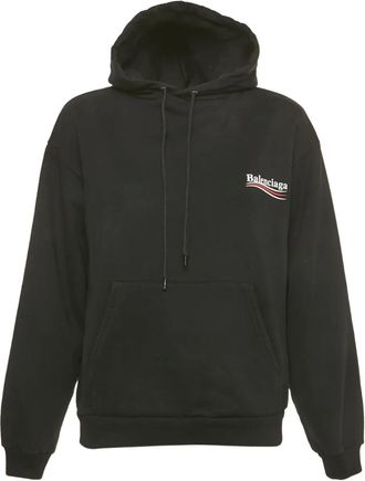 Balenciaga Hoodie met logoprint - Zwart