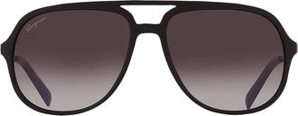Ferragamo Salvatore Ferragamo Grey Gradient Pilot Mens Sunglasses SF999S 002 60