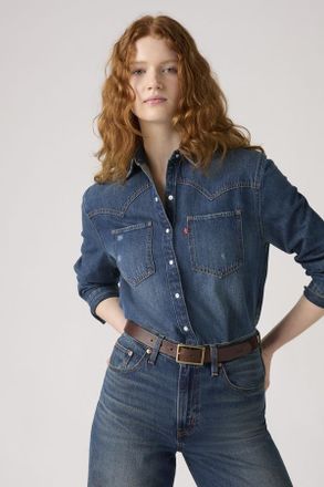 Levi's Cintur&oacute;n con hebilla rectangular - Mujer - 100 - Marr&oacute;n / Leather Brown