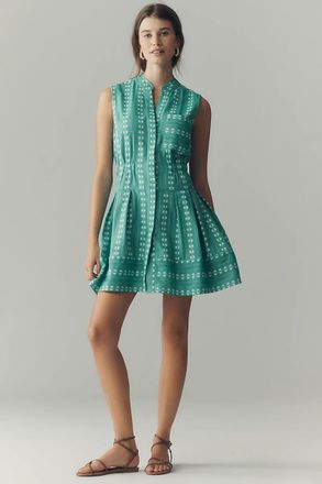 Maeve Sleeveless V-Neck Shirtdress