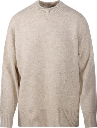 By Malene Birger Bradley Sweater - Dames - Ronde hals truien - Beige - M - Wol - Truien & Vesten