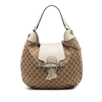 Gucci Pre-owned Gucci Medium GG Canvas Emily Flap Satchel Ladies C193AOTP6DR8RC27