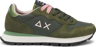 Sun 68 Groene Militaire Casual Sneaker Ally Solid - Dames - Sneakers - Groen - 38 EU - Leer - Schoenen