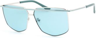 Guess Womens Gu7851 Aviator Sunglasses Light Blue Metal - One Size