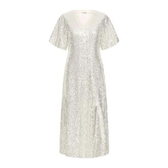 Ichi Ichi, Dames, Jurken, Grijs, Maat: XS