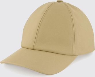 Fendi Cappello da baseball in cotone con visiera rigida e logo posteriore