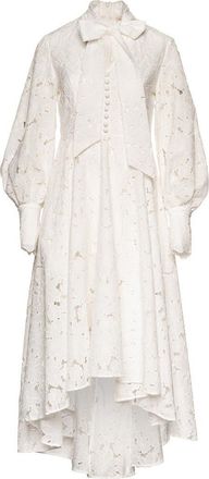 VASILIKI Mirabel Lace Midi Dress in White at Nordstrom, Size Medium