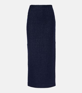 Roland Mouret Boucl&eacute; midi skirt