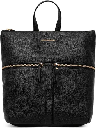 Geox top-zip logo-detail backpack - Black