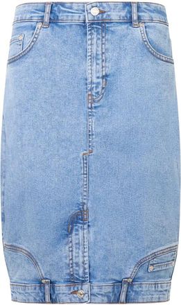 Moschino Rokken, Dames, Blauw, L, Katoen, Lichtgewicht Katoenen Denim Rok