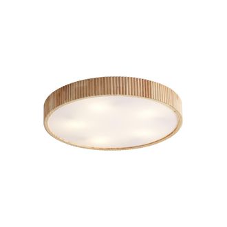 QAZQA Qazqa L&aacute;mpara De Techo Japandi De Madera 60cm 5-luces - Lyra