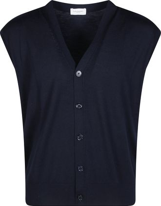 Paolo Pecora V-Neck Button-Down Knit Vest