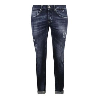 Dondup Cropped Jeans, male, Blue, Size: W36 Modern Skinny Fit Jeans
