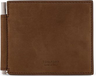 Tom Ford Wallets - Heren - Portefeuilles - Bruin - ONE Size - Su&egrave;de - Accessoires