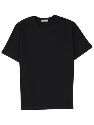 Herno Crew Neck Relaxed Fit Black Cotton T-Shirt