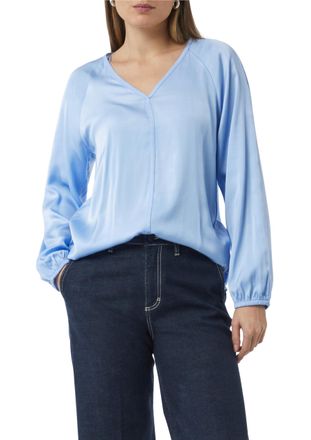 Comma Womens 2158168 Blouse, 5324 Blue, 14