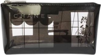 Chanel Pre-owned Bags, female, Black, Size: ONE SIZE Pre-owned Vintage Pouch