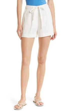 Rebecca Taylor High Waist Linen Blend Drawstring Shorts in Full Moon at Nordstrom Rack, Size X-Small