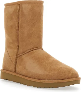 UGG Womens Boots Classic Short Beige Suede Leather
