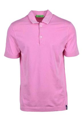 Drumohr Pink Knitted Cotton Polo
