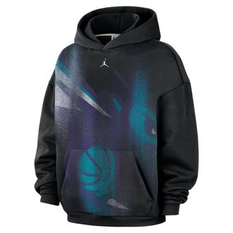 Nike Charlotte Hornets Standard Issue Nike Mens NBA Fleece Basketball Hoodie in Black | IQ2453-010