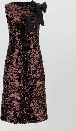 Ganni sequined velvet sleeveless straight midi dress