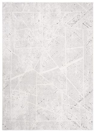 Tapiso Alfombra de sal&oacute;n crema antracita estamapado efecto 3d 80 x 150 cm