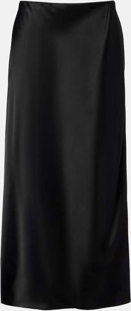 Khaite Demi satin midi skirt