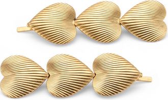 Lelet NY Juliette Set of 2 Heart Bobby Pins in Antique Gold at Nordstrom