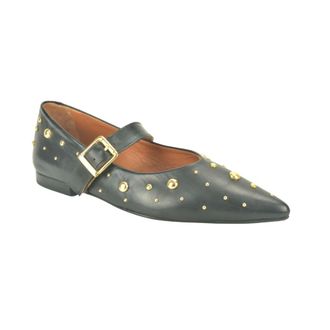 Babouche Lifestyle Babouche - Ballerine Riem + studskes - Dames - Schoenen - Zwart - Maat: 37 EU