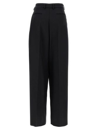 Giuseppe Di Morabito Virgin Wool Wide-Leg Trousers - Black