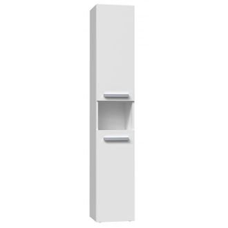 Hucoco Hucoco - Luana - Mueble De Ba&ntilde;o Con 2 Puertas - Medidas 31x30x174 Cm - Columna De Almacenaje Para Ba&ntilde;o