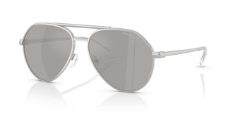 Michael Kors Brentwood Silver Mirror Pilot Mens Sunglasses MK1168 19036G 58