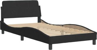 vidaXL Estructura de cama Dover terciopelo negro 100x200 cm vidaXL