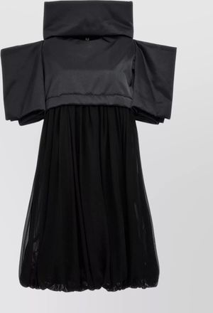 Comme Des Garçons sheer overlay structured dress