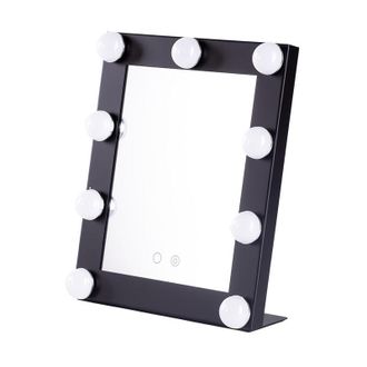 GreenIce Greenice - Espejo Iluminado Maquillaje Led 4200&ordm;k 25x29cm Negro 40.000h [sun-krs250290-b