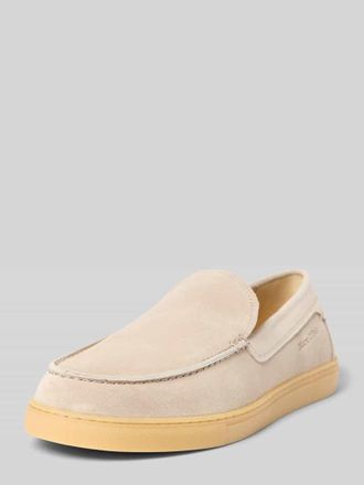 Marc O'Polo Loafer aus echtem Veloursleder Modell KARO 6B in Taupe, Gr&ouml;&szlig;e 40