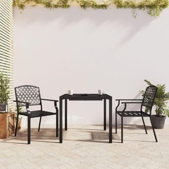 vidaXL Juego De Comedor De Jard&iacute;n 3 Piezas Acero Gris Antracita Vidaxl