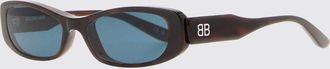 Balenciaga Occhiali da sole ovali Nova in acetato con monogramma