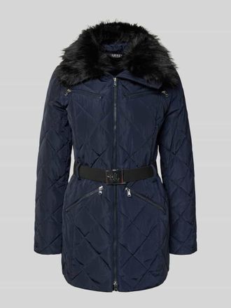Lauren Ralph Lauren Regular Fit Daunenmantel mit abnehmbaren Tailleng&uuml;rtel in Marine, Gr&ouml;&szlig;e XS