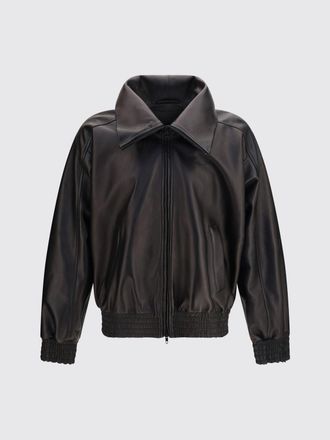 Balenciaga Sailor Collar Ovine Leather Jacket with Zip