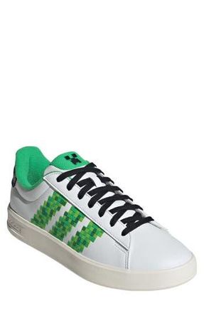 adidas Grand Court Minecraft Sneaker in White/Black/White at Nordstrom Rack, Size 11.5