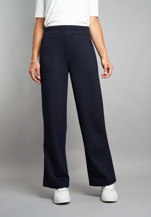 Seidel Moden Stoffhose SEIDEL MODEN, Damen, Gr. 34, N-Gr, nachtblau, Single Jersey, Obermaterial: 50% Polyester, 45% Viskose, 5% Elasthan, unifarben, Basic, normal