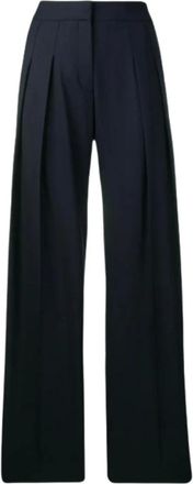 Victoria Beckham Alina Trouser - Dames - Broeken - Blauw - Maat: 2XS Wol