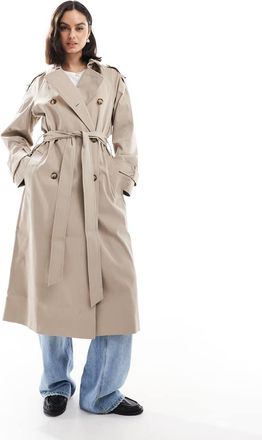 Asos Trench taglio lungo color fungo-Marrone