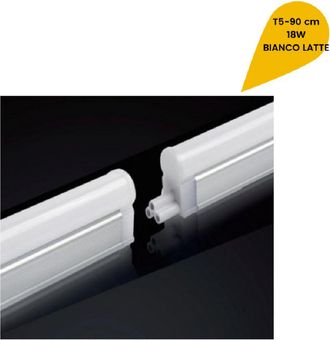 Trade Shop Trade Shop Traesio - Trade Shop - Plafoniera Led Neon T5 Sottopensile Opaco Vari Toni Luce 18 Watt 90cm