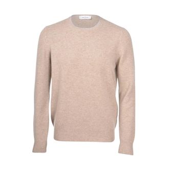Gran Sasso Round-neck Knitwear, male, Beige, Size: 3XL Maglia girocollo in lana Super Geelong 2 fili